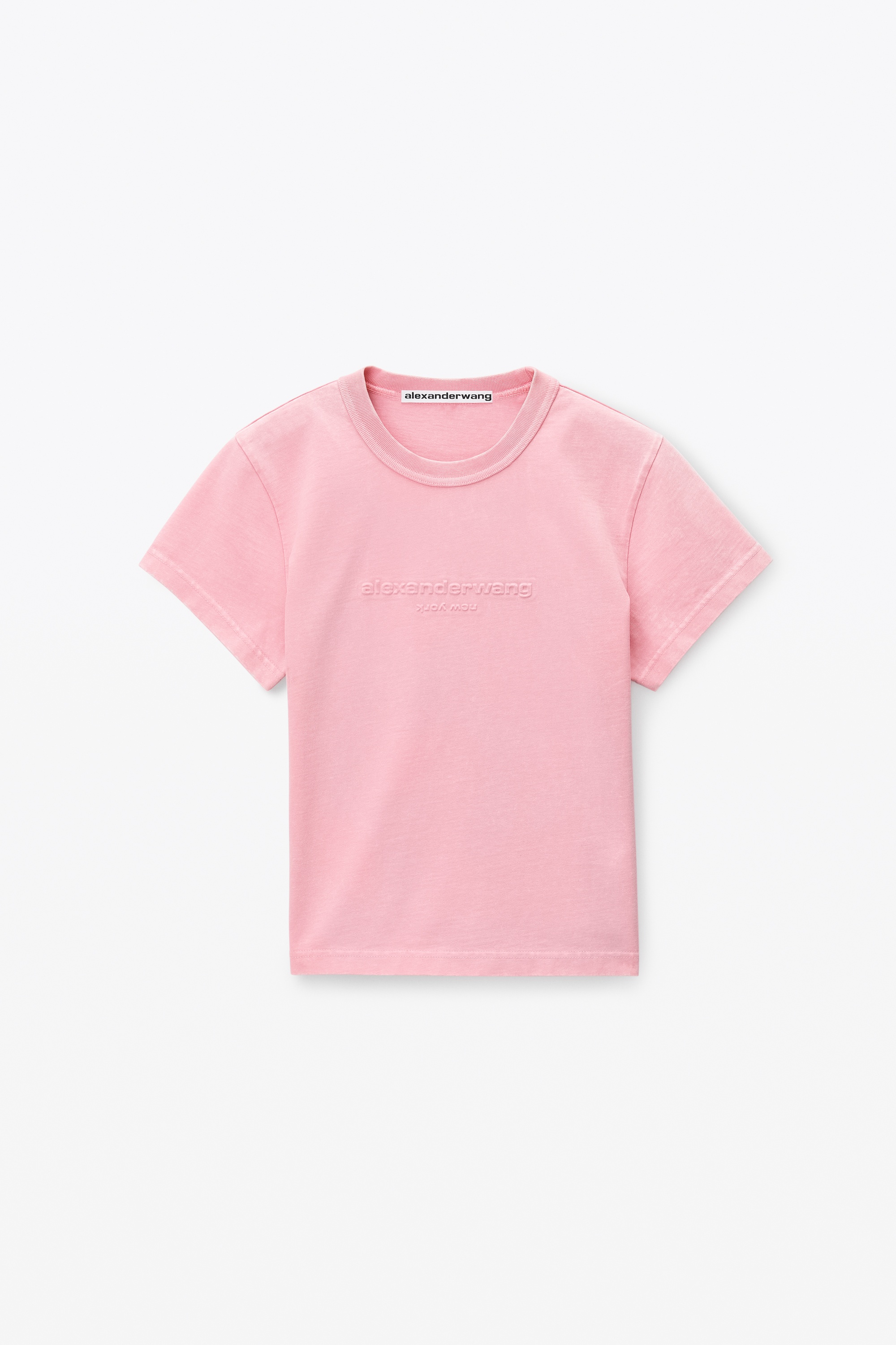 logo shrunken tee in compact jersey - 1