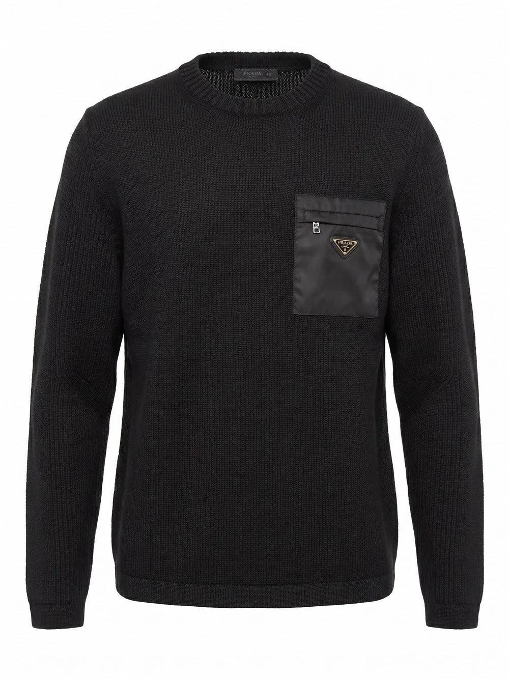 Prada Men Sweater With Re-Nylon Detail - 1