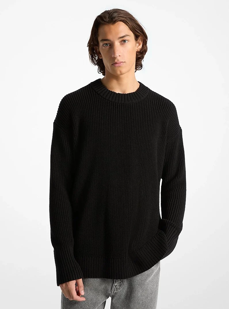 Ribbed Cotton Sweater - 1