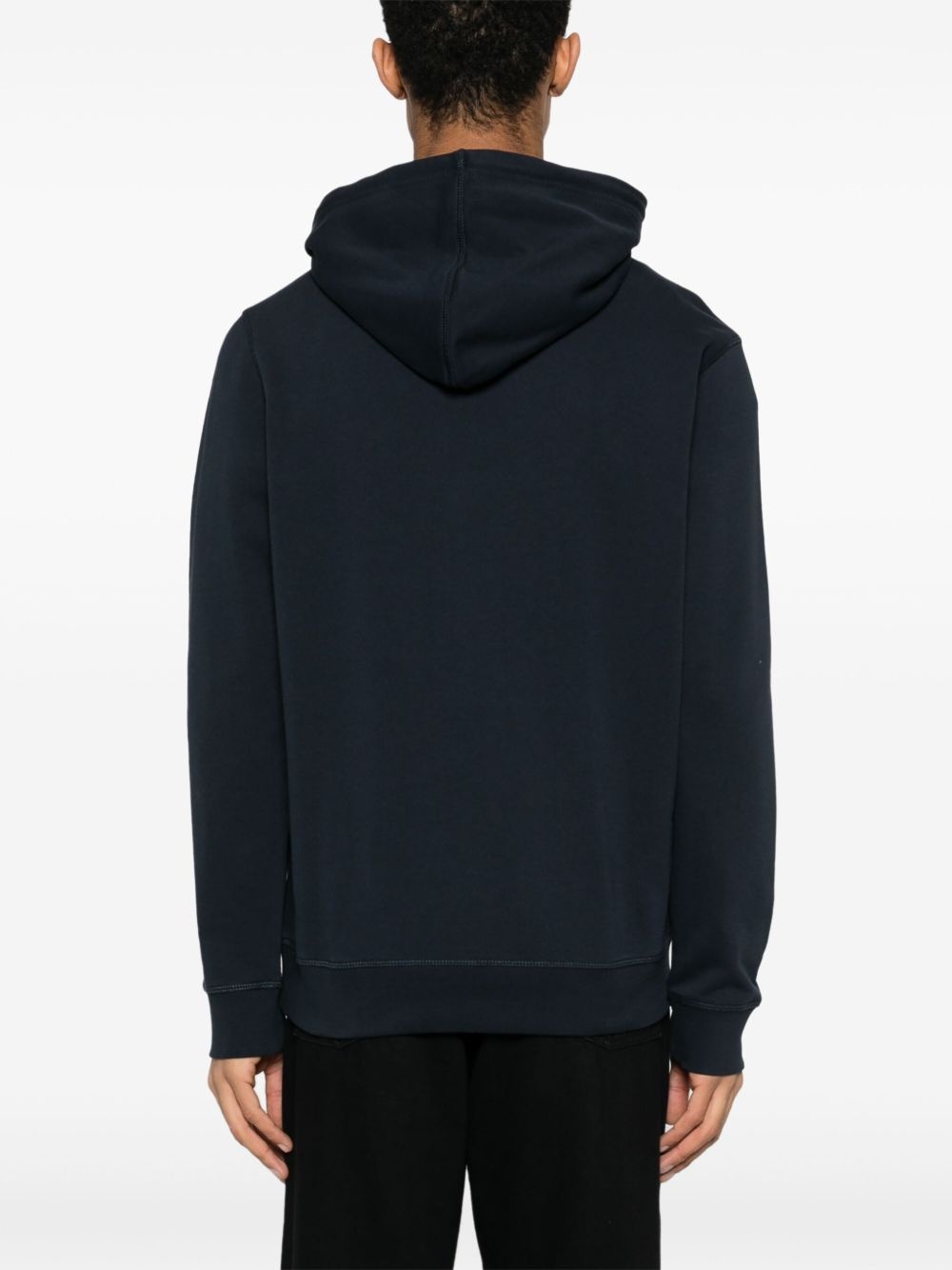 logo-patch cotton hoodie - 4