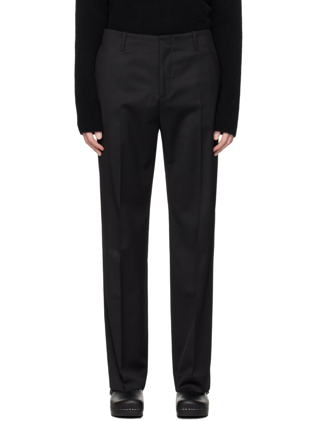 Black Bootcut Trousers - 1