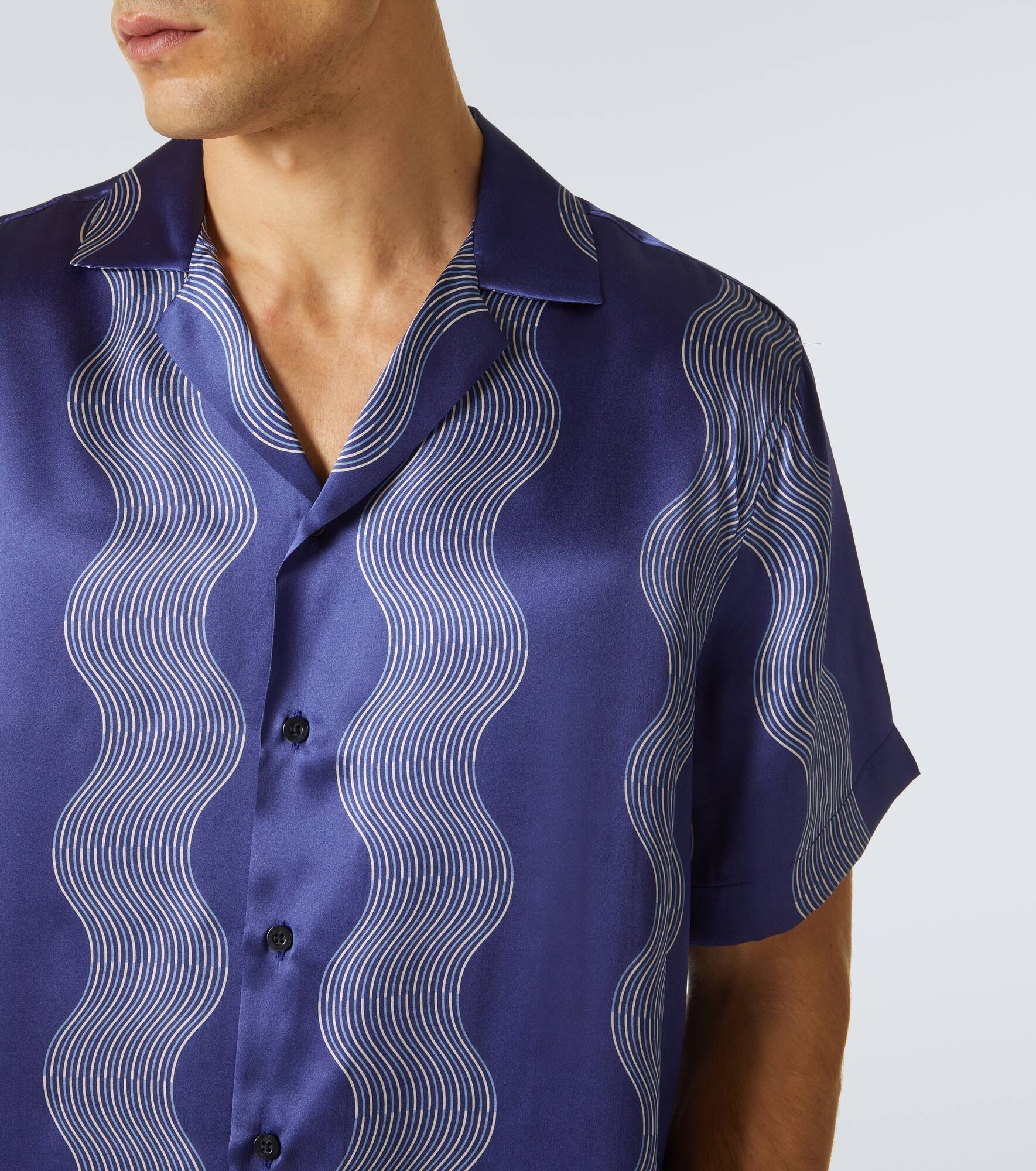 Roberto printed silk bowling shirt - 5