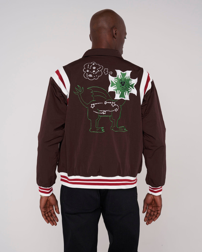 BRAIN DEAD Coaches Jacket - Brown outlook