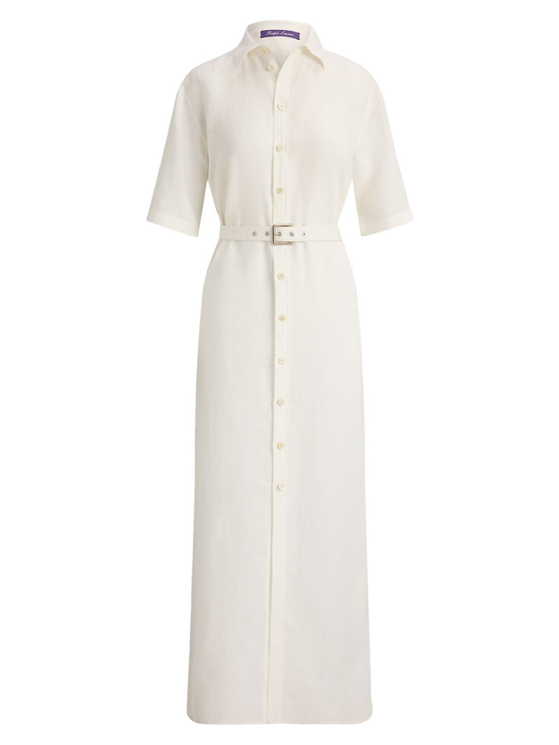 Women's Carol Linen Day Maxi Shirtdress - Cream 1