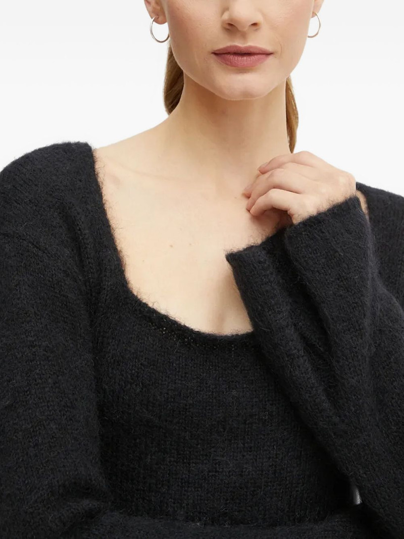 square-neck flared-sleeves sweater 4