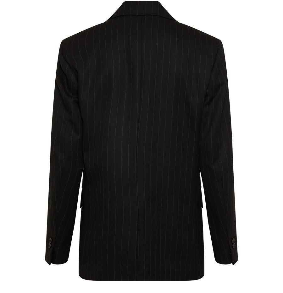 Wool shirt-jacket with fine stripes - 2