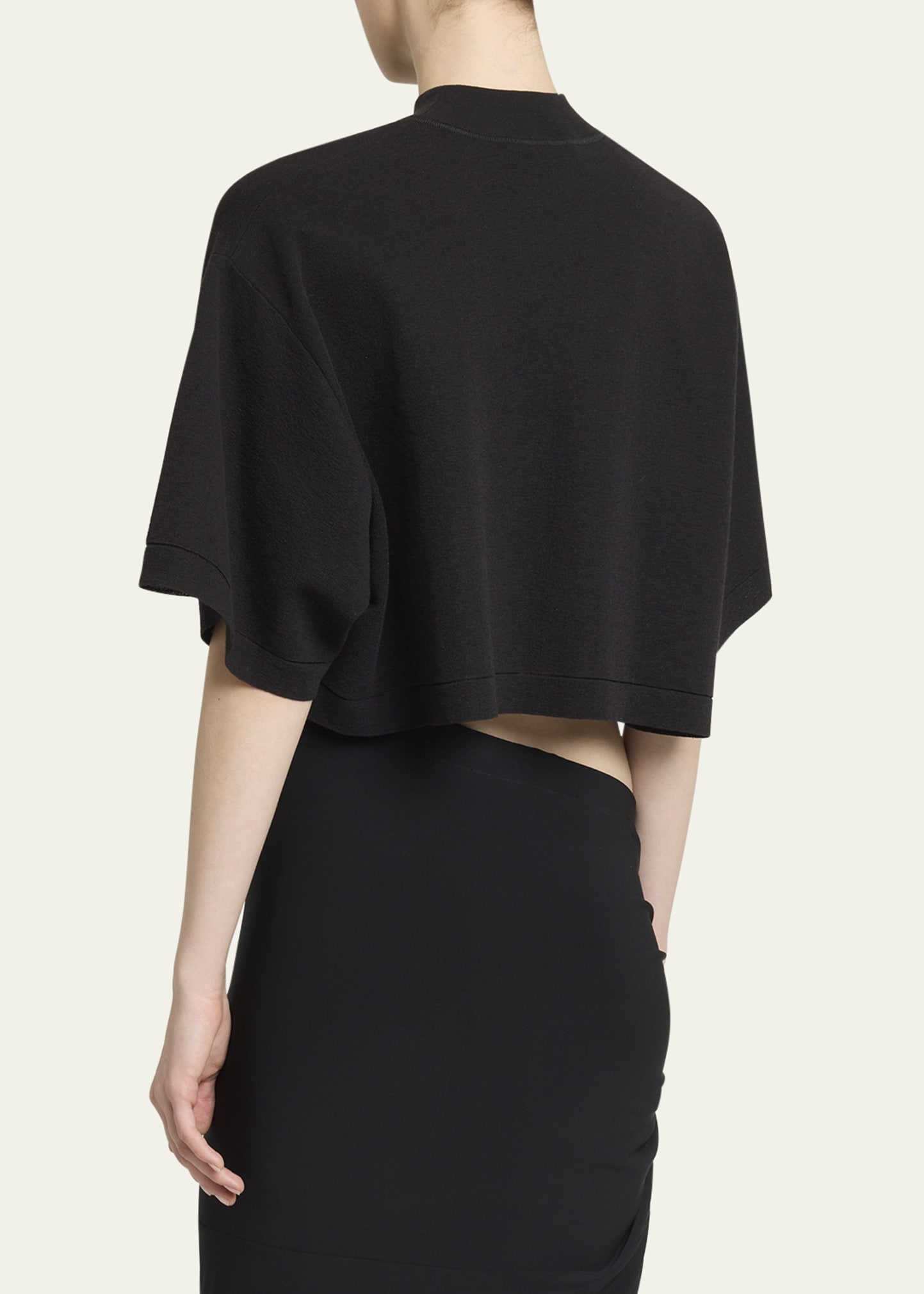 High-Neck Cropped T-Shirt - 3