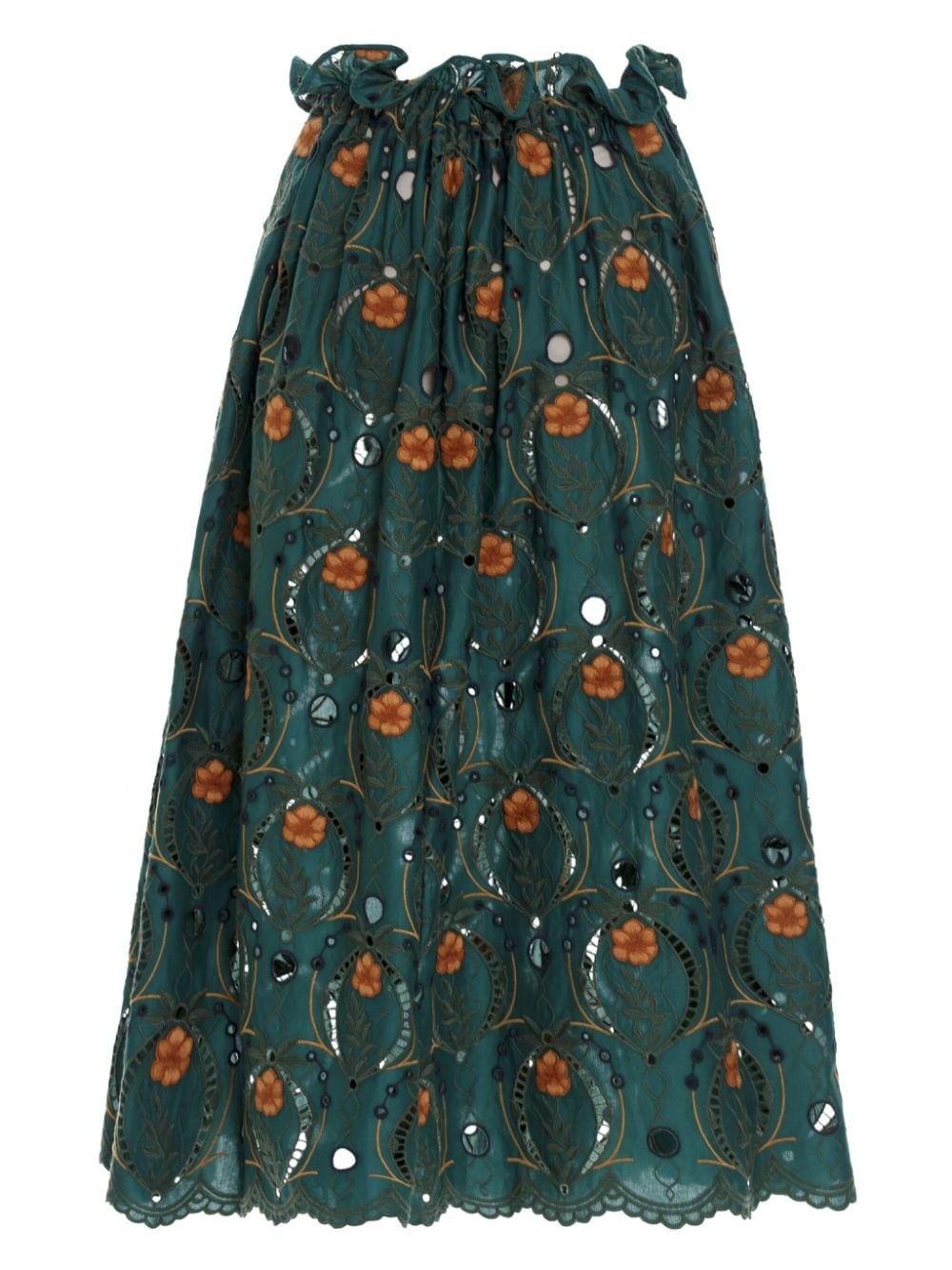 Regina embroidered-design skirt - 6