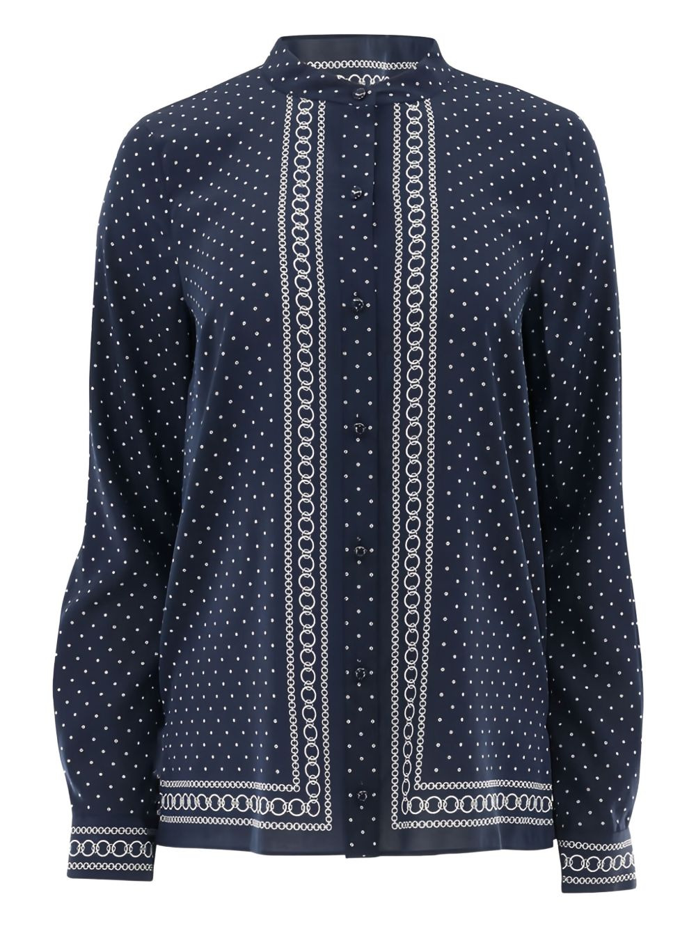 polka-dot asymmetrical blouse - 1