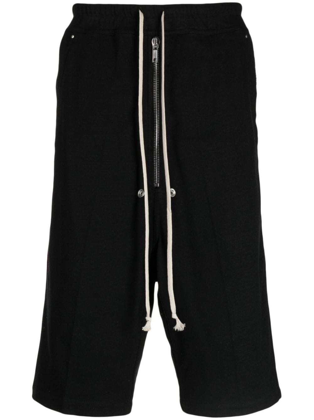 eyelet-detailing drop-crotch shorts - 1