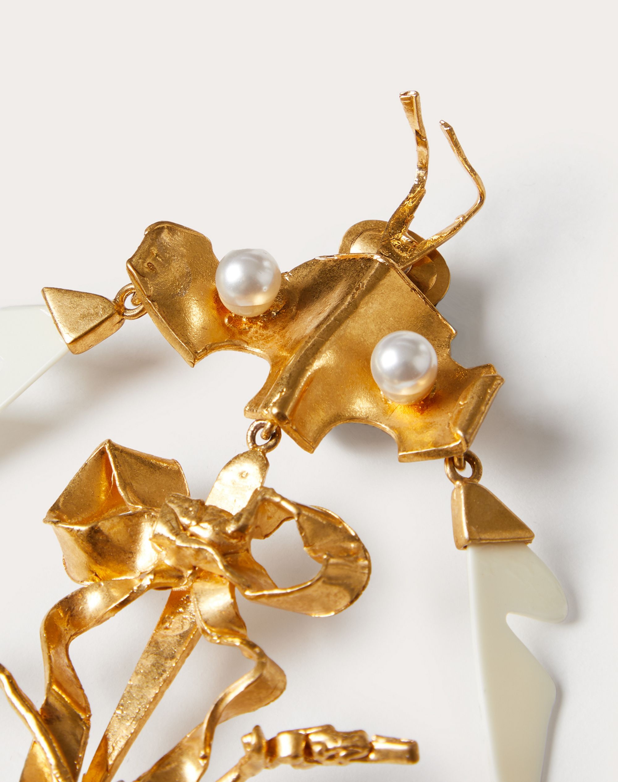 Dreamy Forest Single Earring in Metal, Enamel, Plexiglass and Swarovski® Pearls - 2
