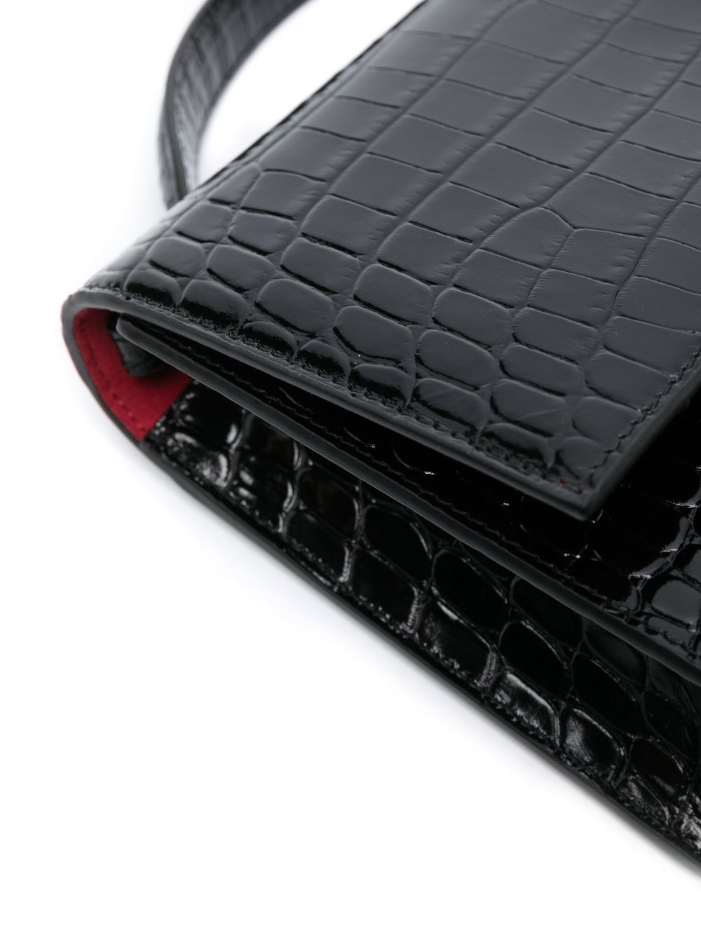 Skull crocodile-embossed shoulder bag - 5