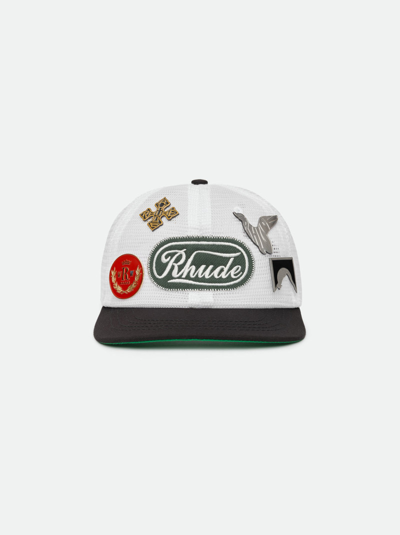 RHUDE PATCH MESH TRUCKER HAT 1
