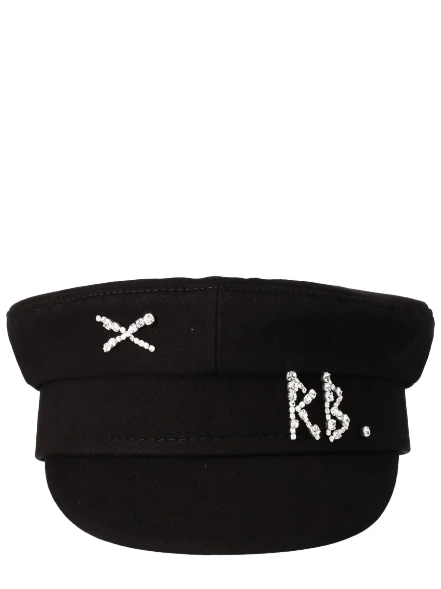 BAKER BOY HAT WITH MONOGRAM EMBROIDERY - 1