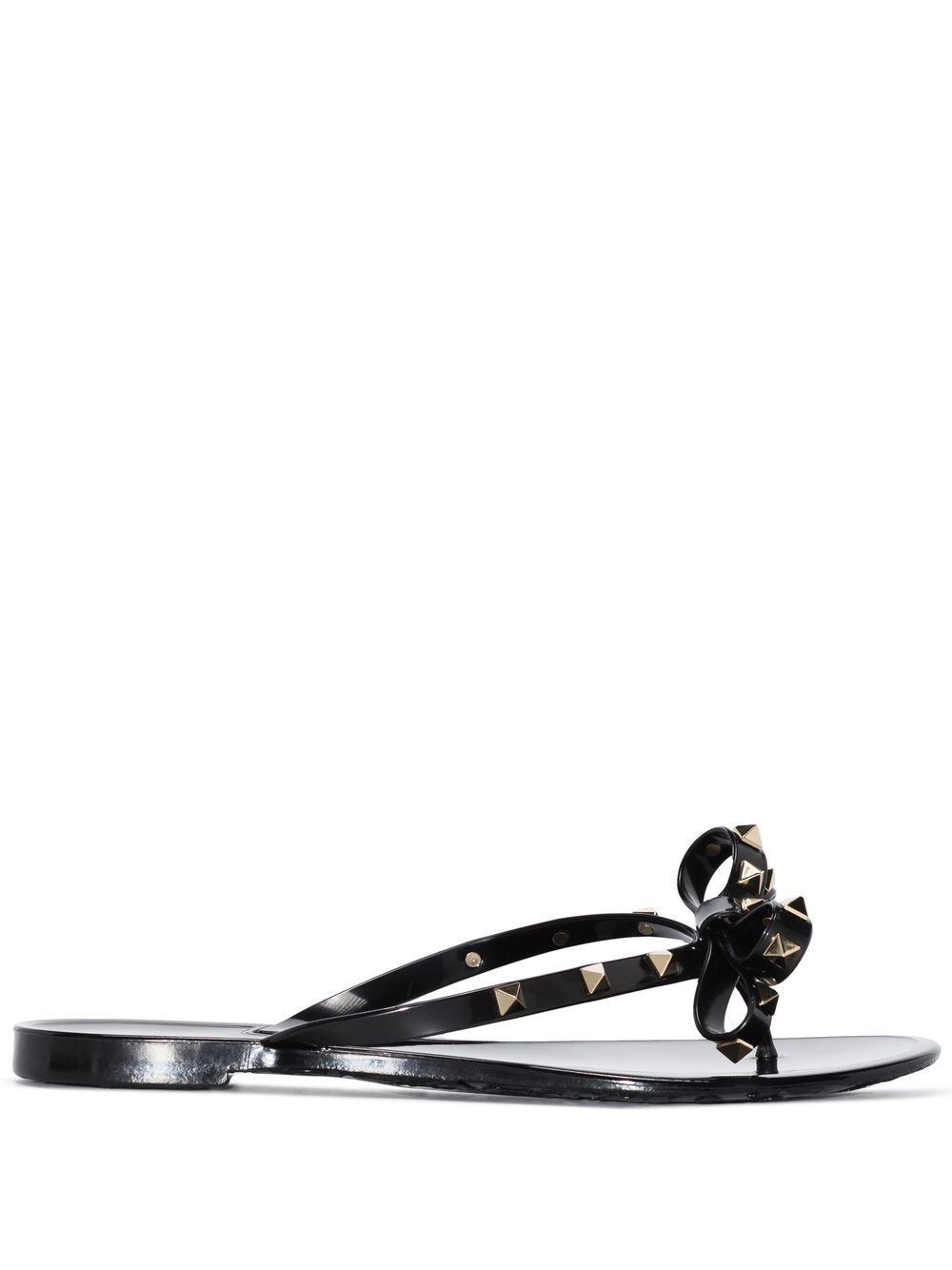 Rockstud flat thong-strap sandals - 1