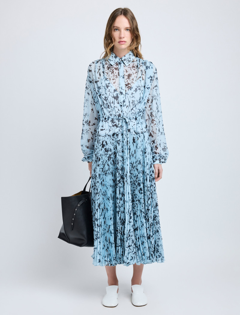Proenza Schouler Jones Dress in Printed Crinkle Chiffon outlook