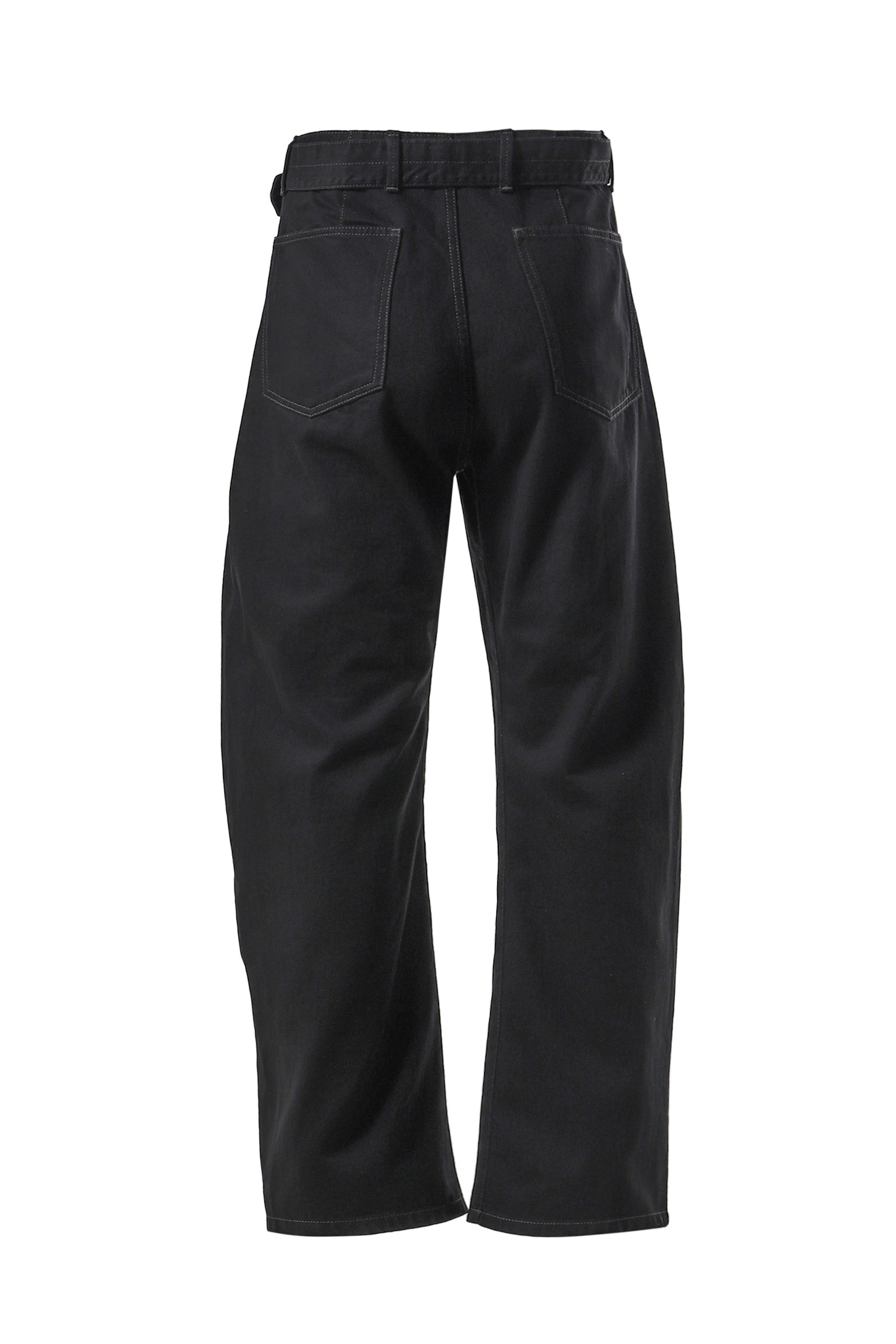 TWISTED BELTED PANTS / BLK - 6