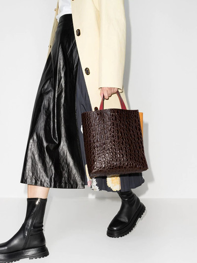 Marni Museo crocodile-effect leather tote bag outlook