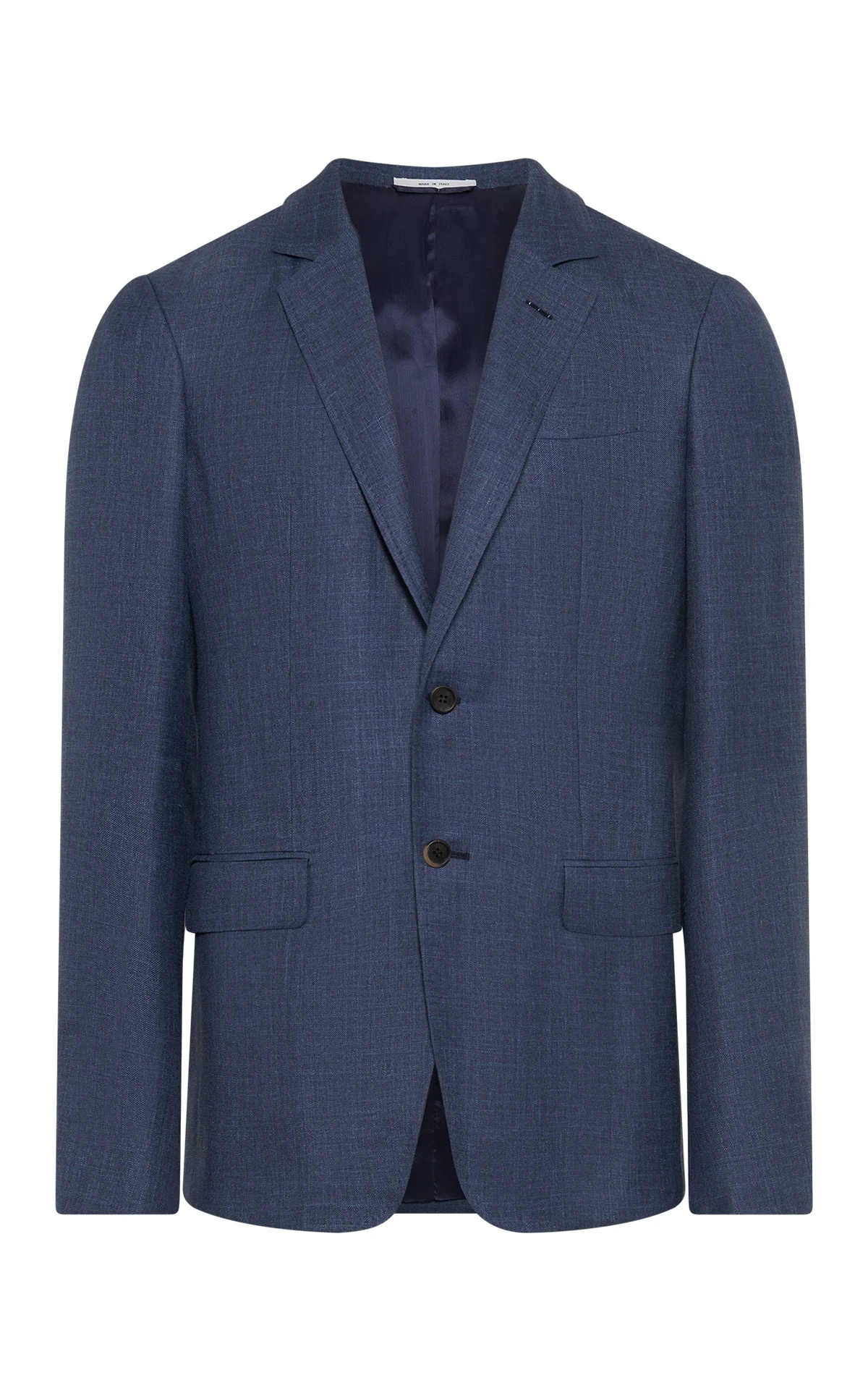 Irving Jacket in Denim Virgin Wool Silk with Linen - 1