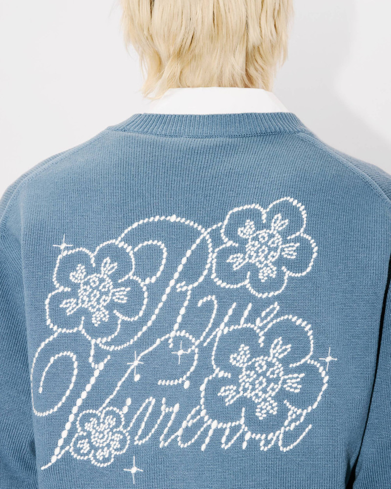 'KENZO Constellation' genderless embroidered cardigan in wool and cotton 12