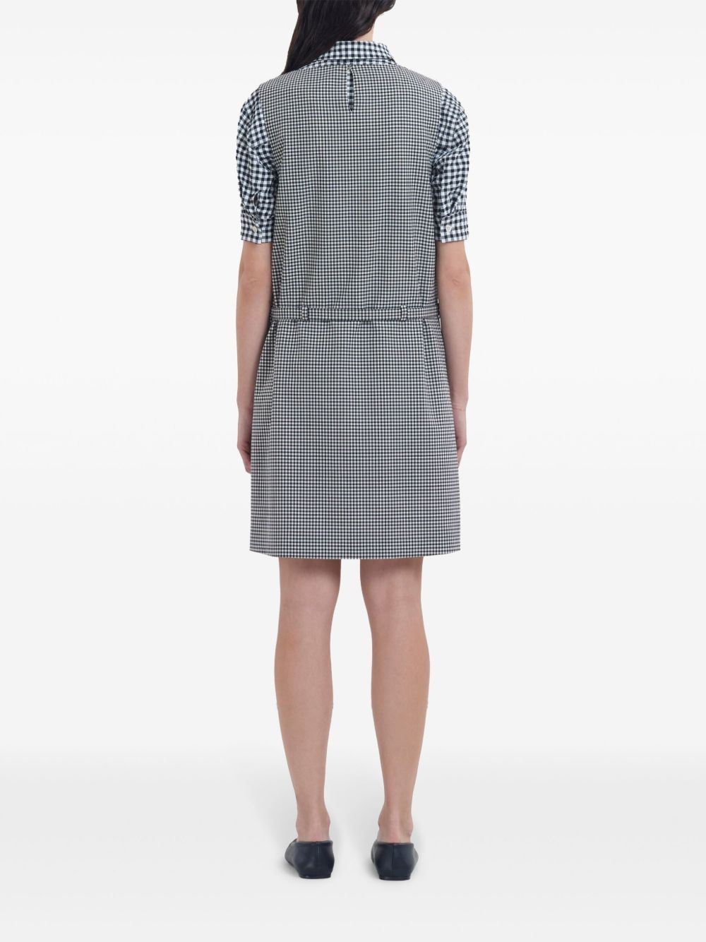 check-pattern mini dress - 4