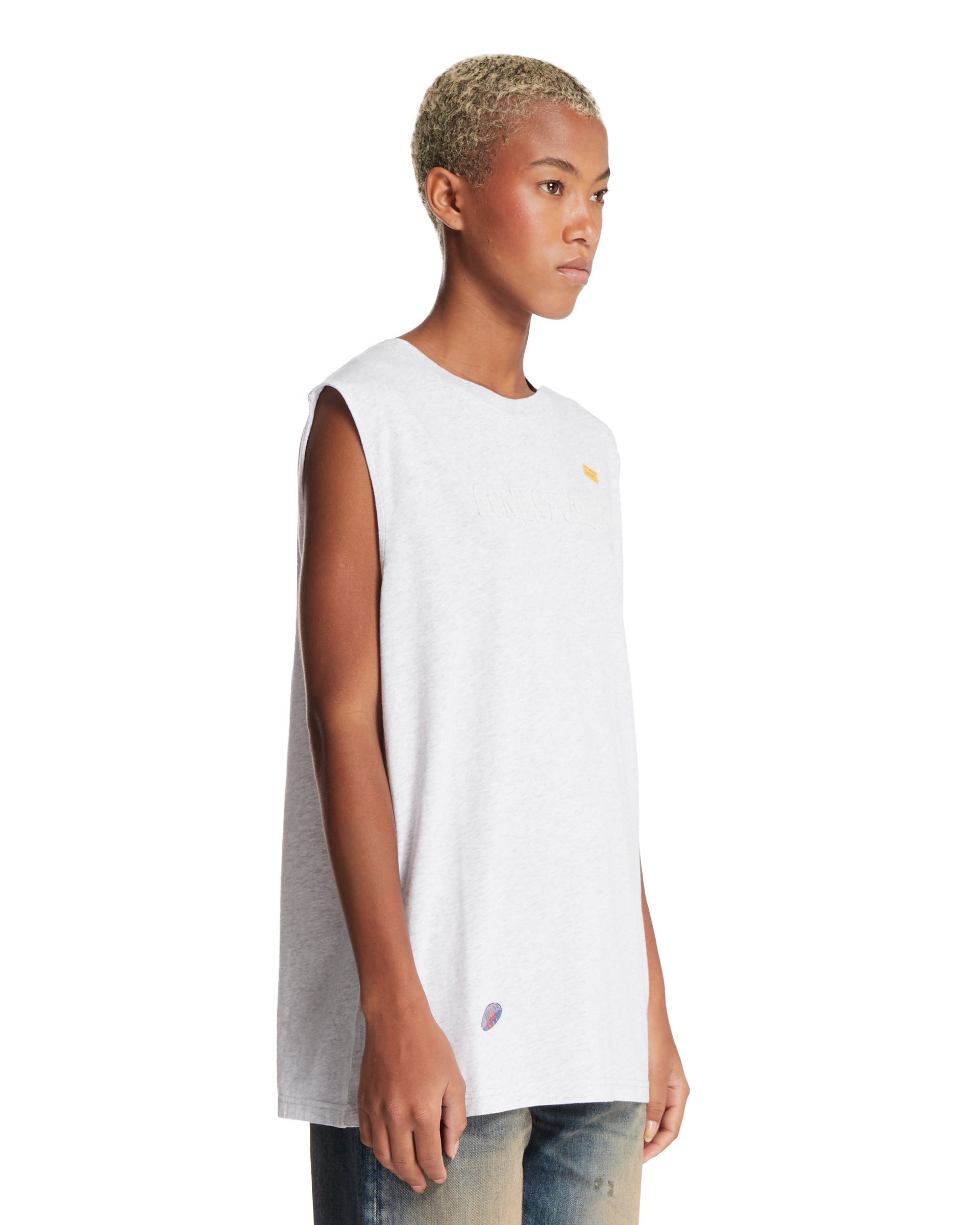Gray Logo-Embossed Top - 4