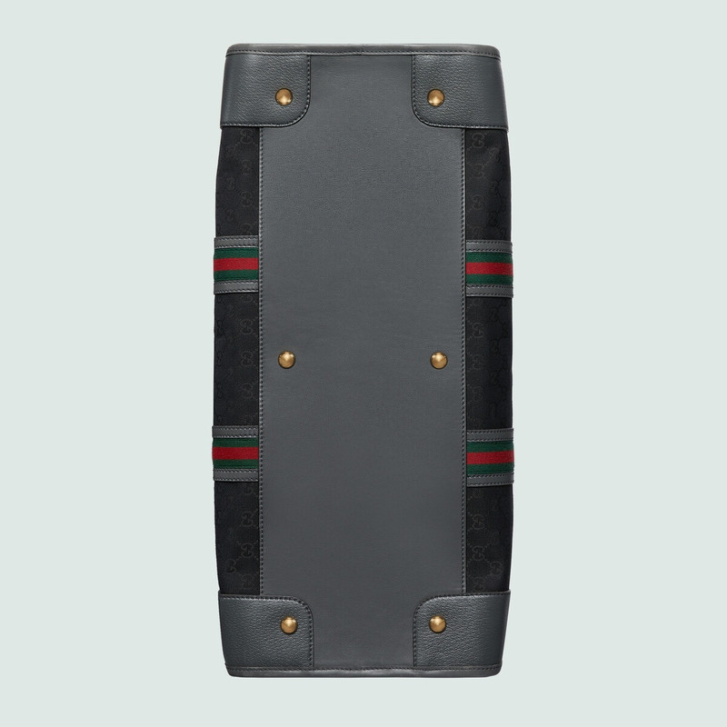 Maxi canvas duffle bag with Double G 9