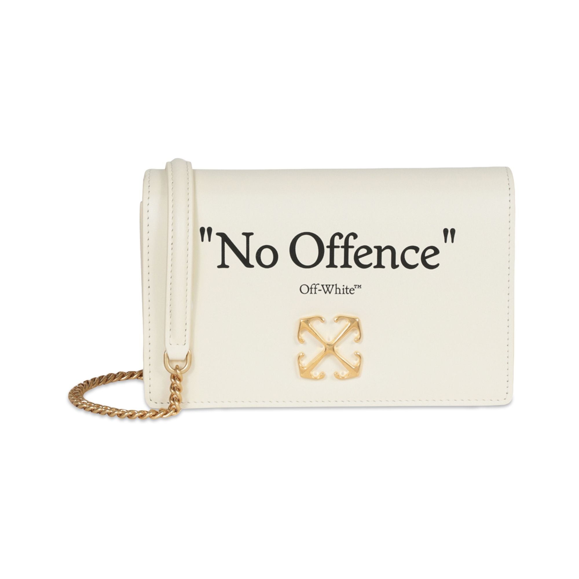 Off-White Jitney 0.5 Quote Shoulder Bag 'Beige/Black' - 1