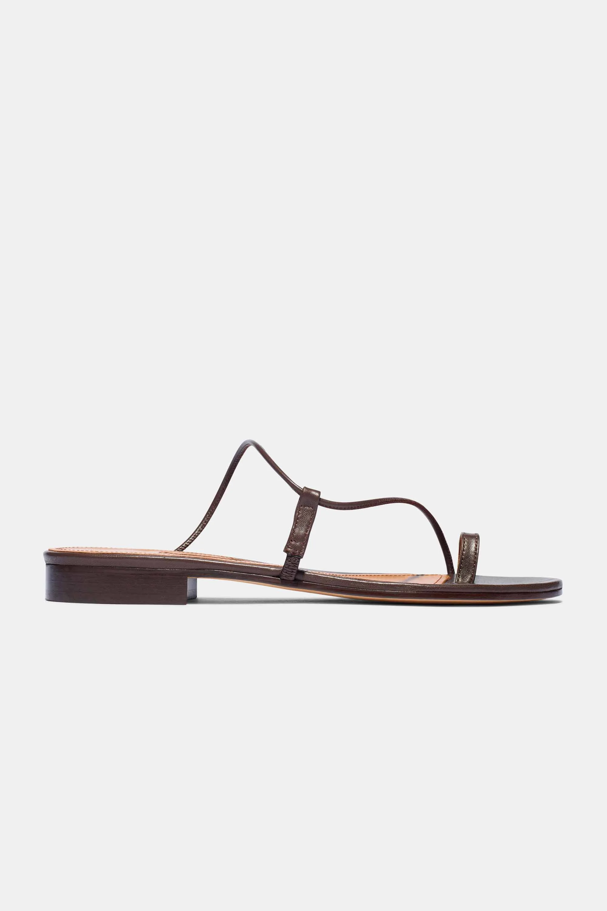 SUSAN SLIDE IN ESPRESSO NAPPA - 1