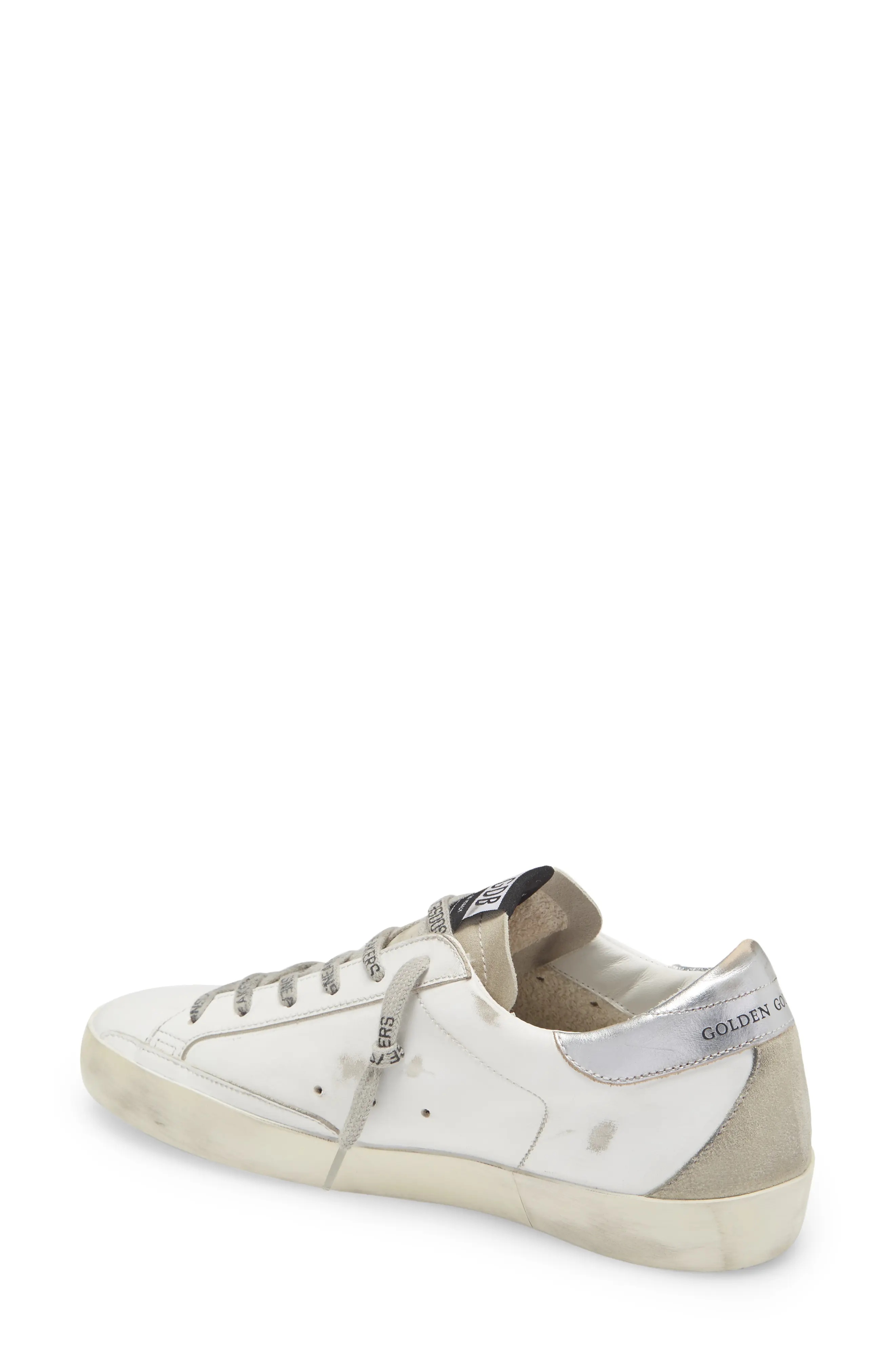 Super-Star Crystal Embellished Sneaker in White/Ice/Silver - 2