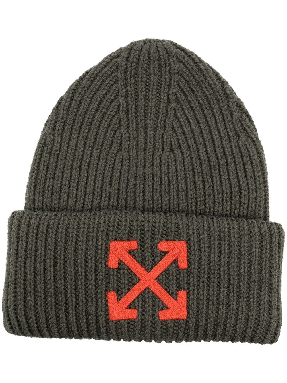 Arrows ribbed beanie hat - 1