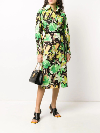 FENDI floral print shirt dress outlook