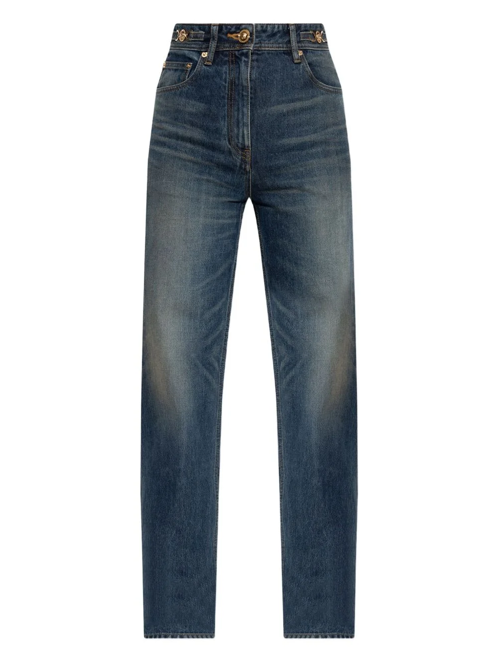 plaque-detailed jeans - 1