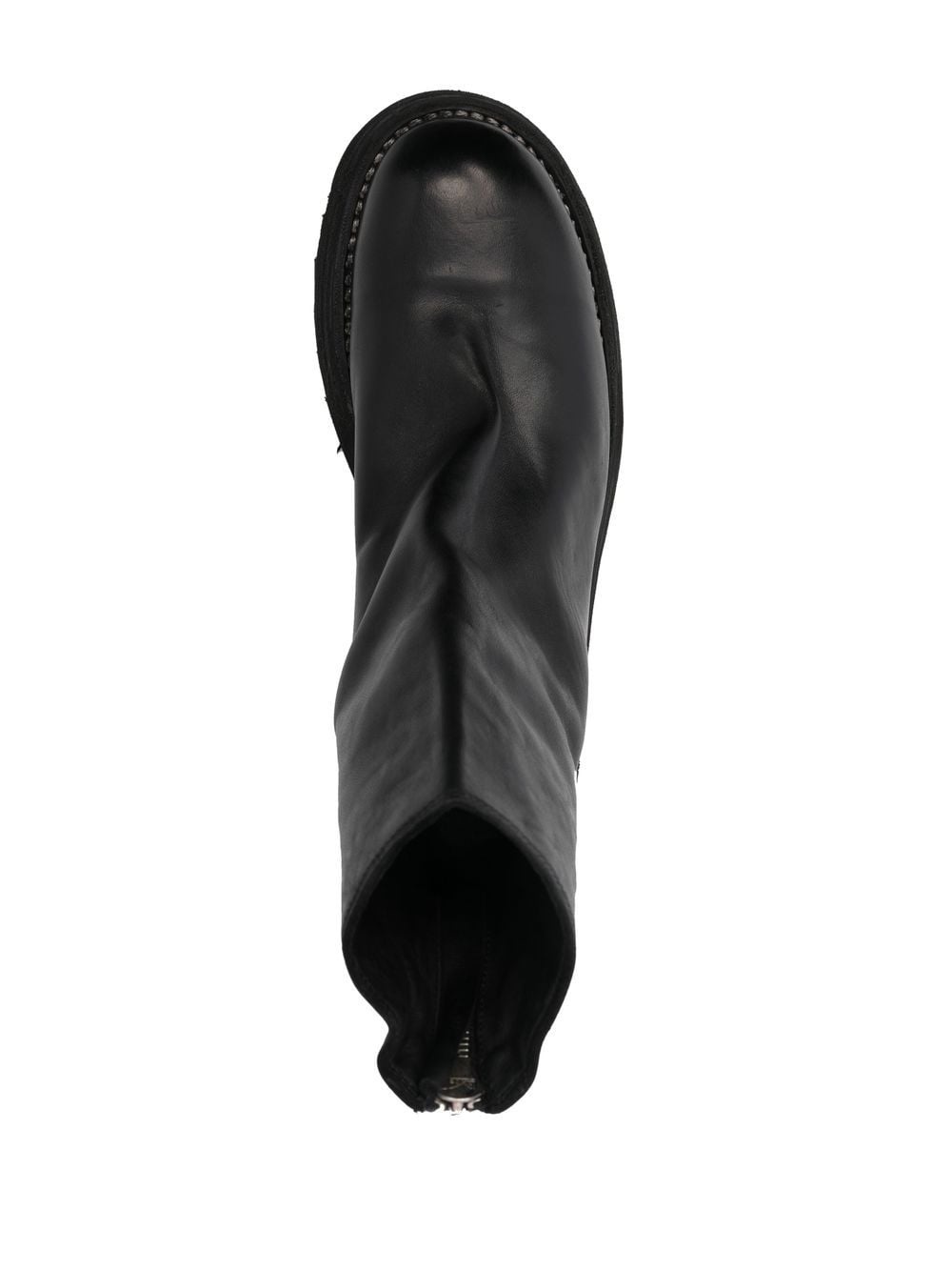 zipped leather boots - 4