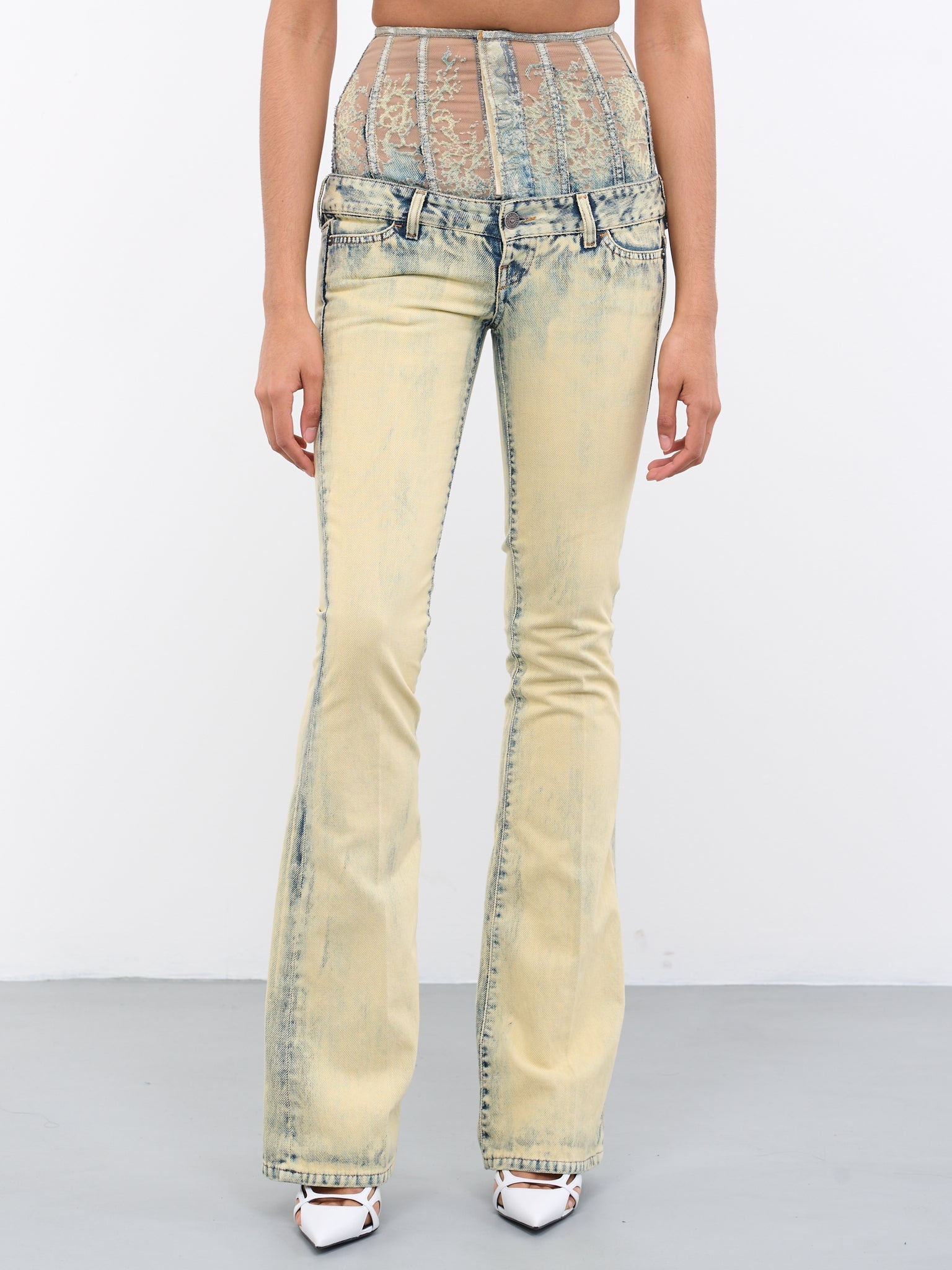 1969-D-Ebbey Corset Lace Jeans - 1