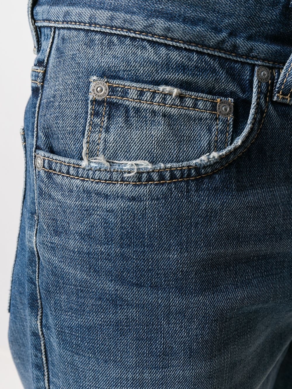 mild stonewashed straight jeans - 5