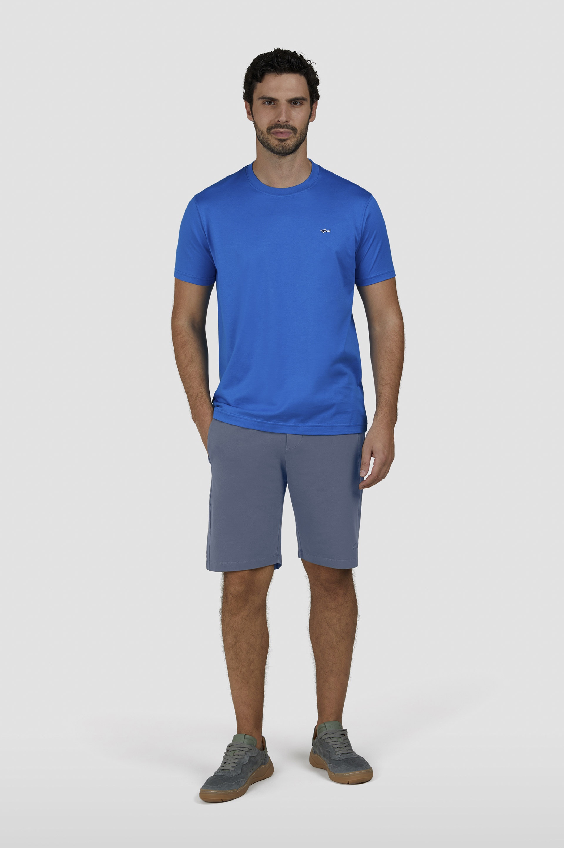 GARMENT-DYED BERMUDA IN X-SOFT FLEECE COTTON - 2