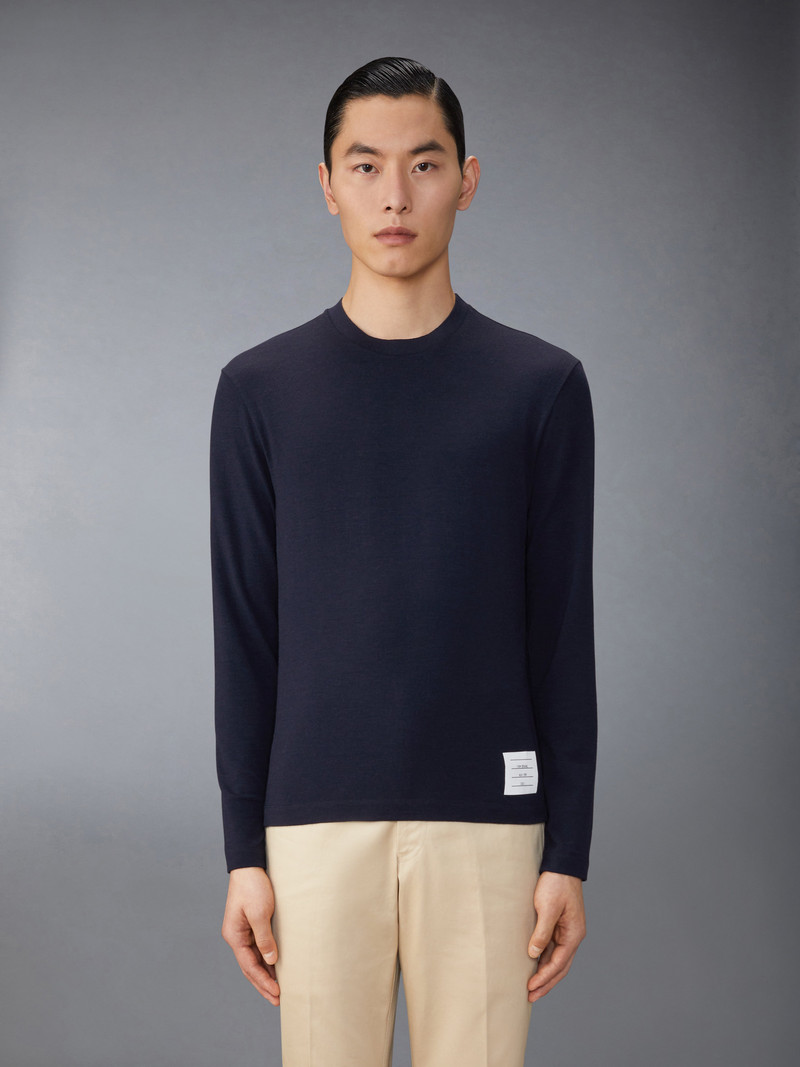 Thom Browne stripe-detailing wool T-shirt outlook