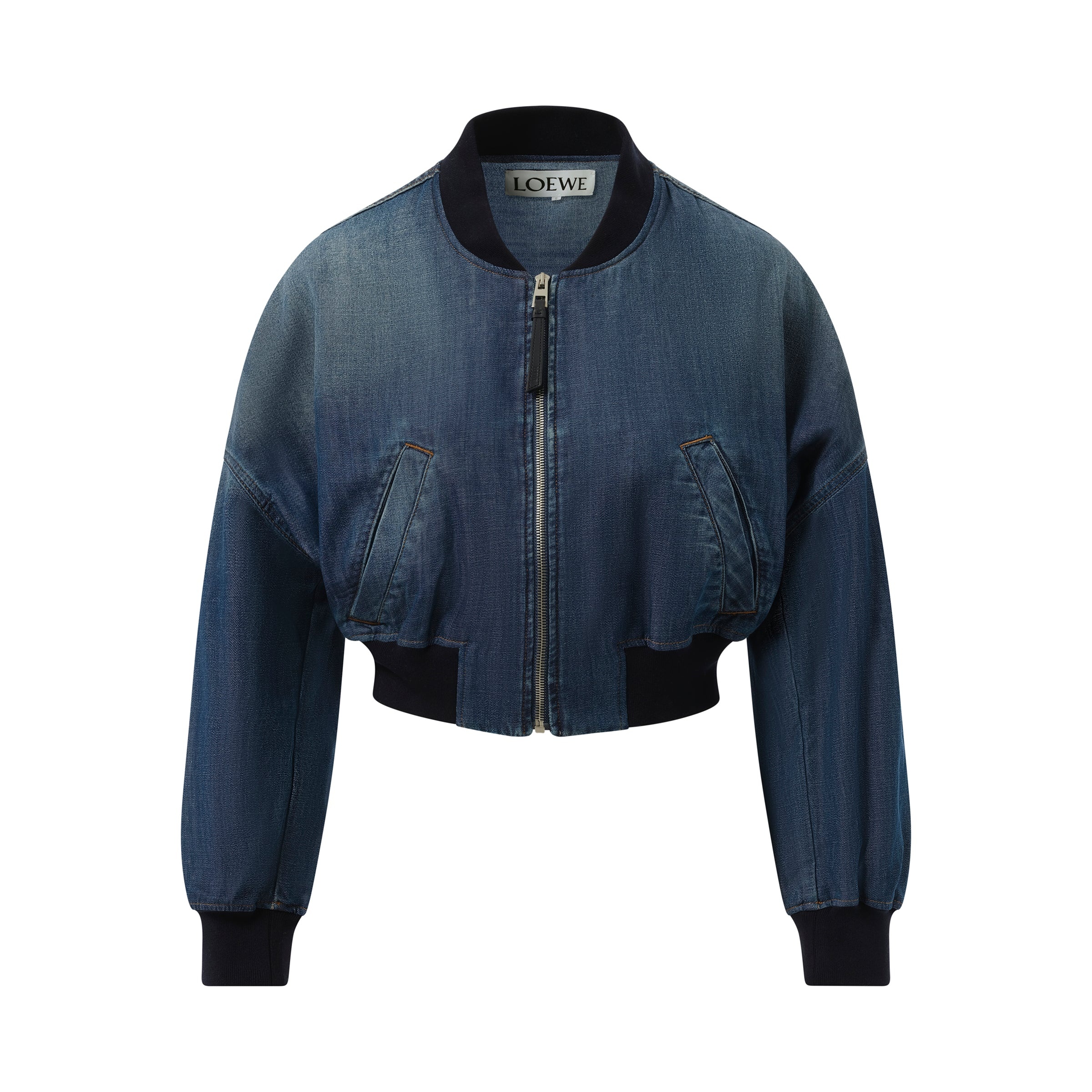 Bomber Jacket in Washed Blue - 2