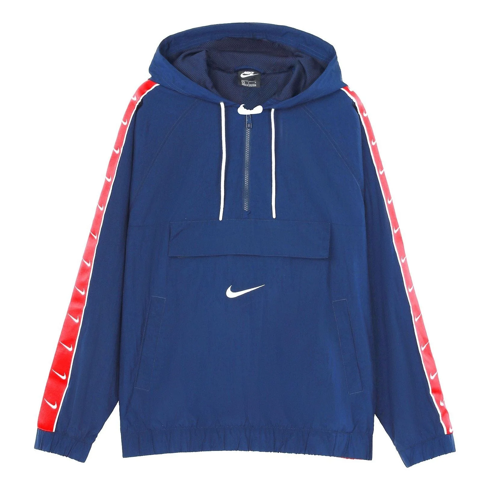 Nike Big Swoosh Cardigan Sports hooded Jacket Blue Red Bluered CV9168-451 - 1