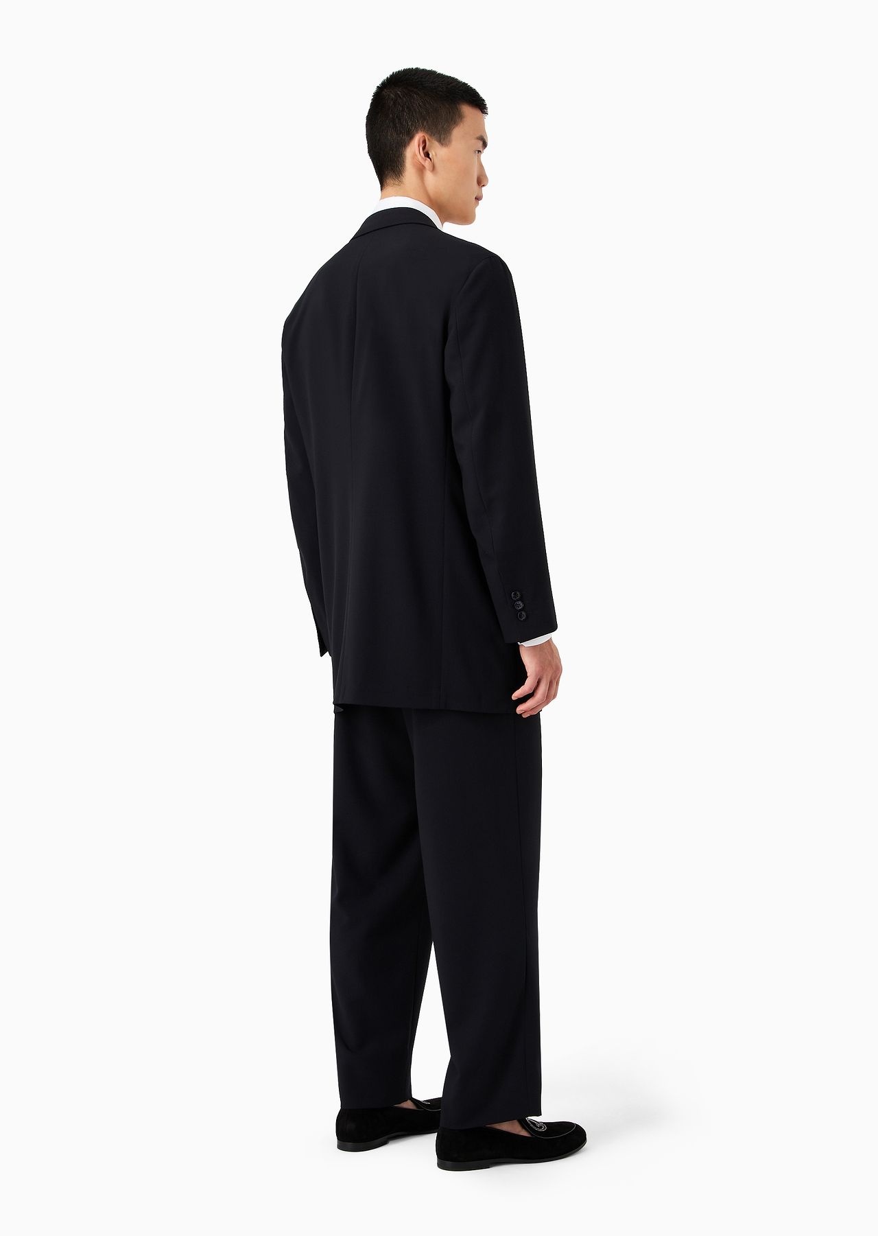 Double-breasted suit in virgin wool crêpe - 3