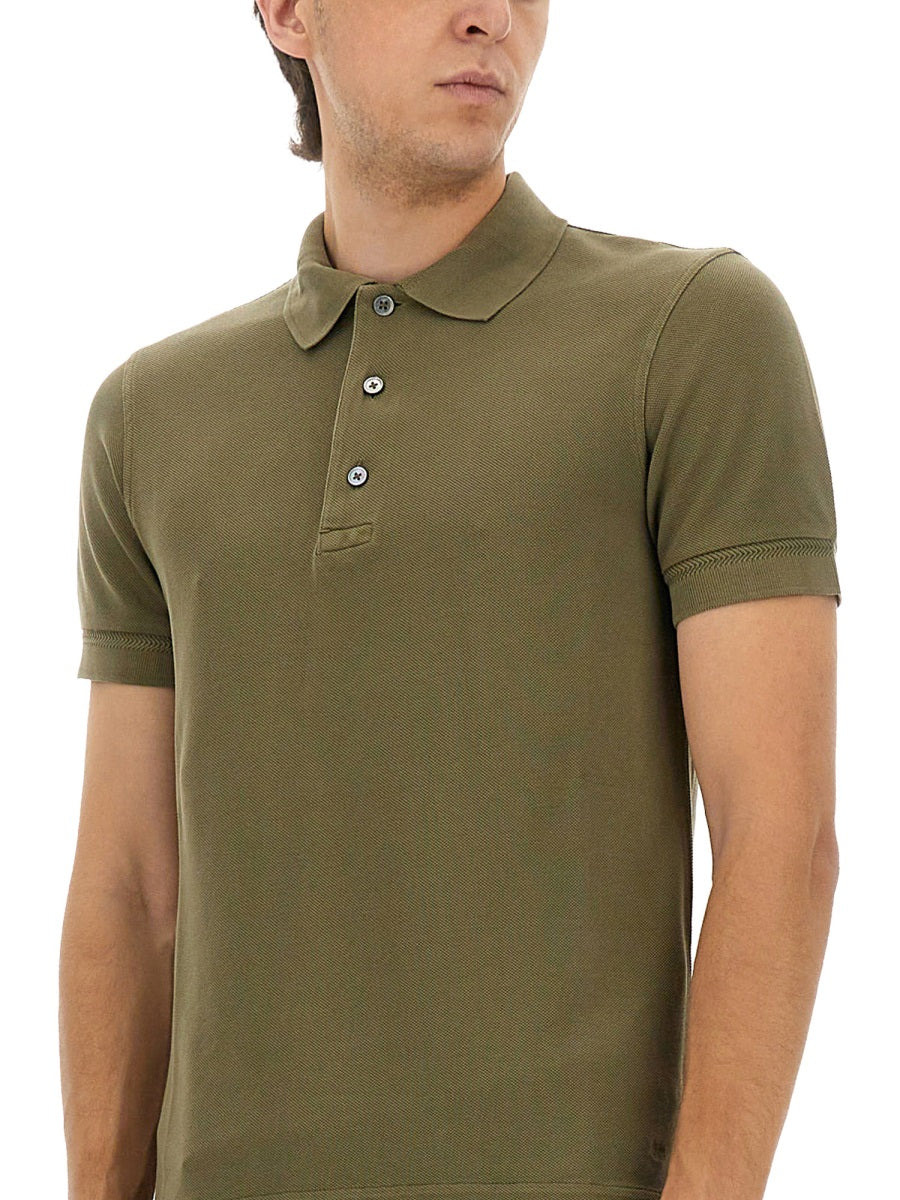 Tom Ford Men Pique Polo. - 2