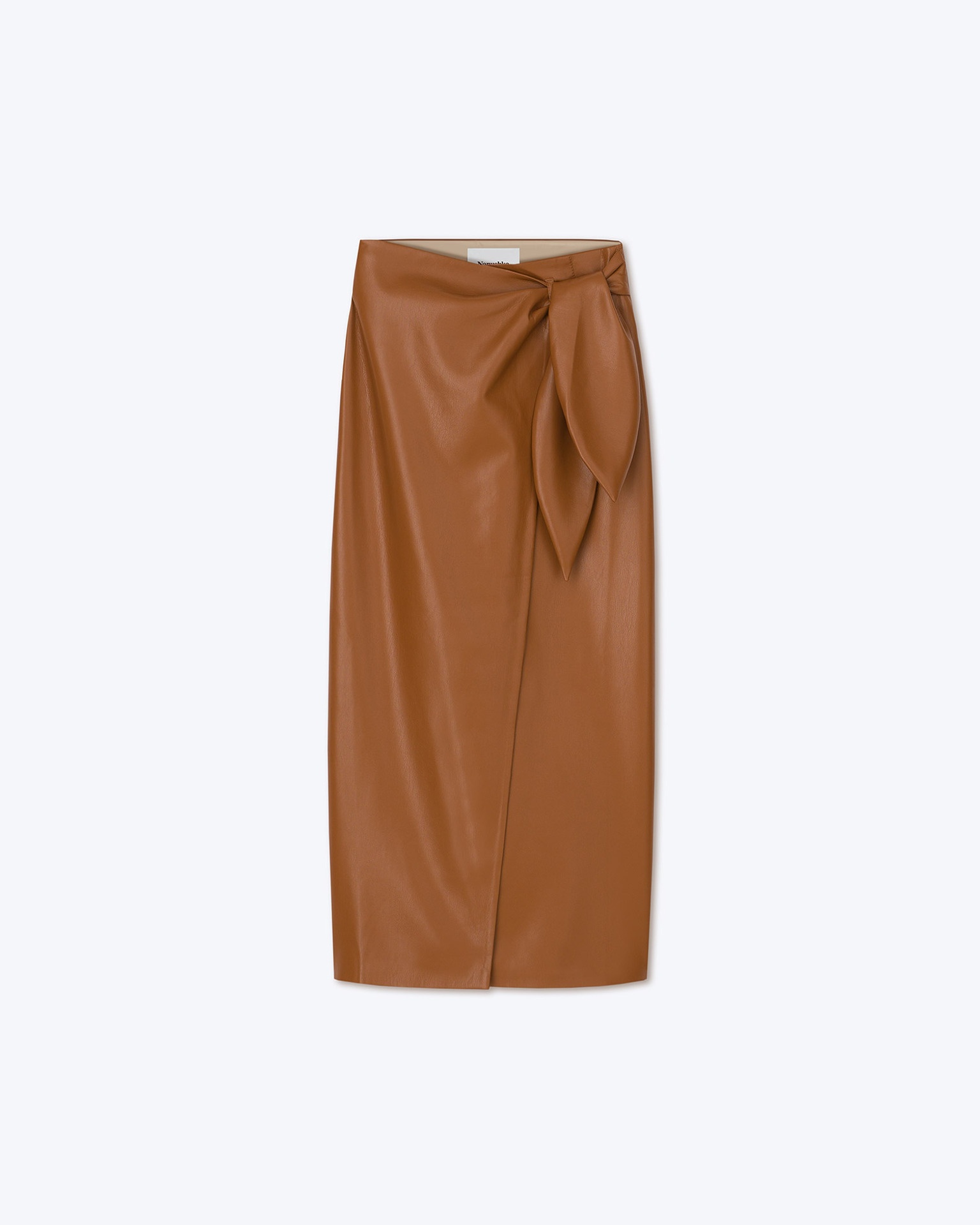 AMAS - OKOBOR™ alt-leather sarong skirt - Tobacco - 1