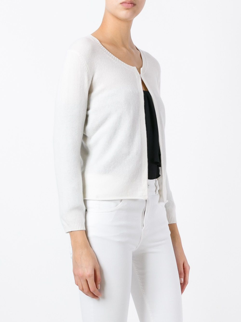 cashmere open front cardigan - 3