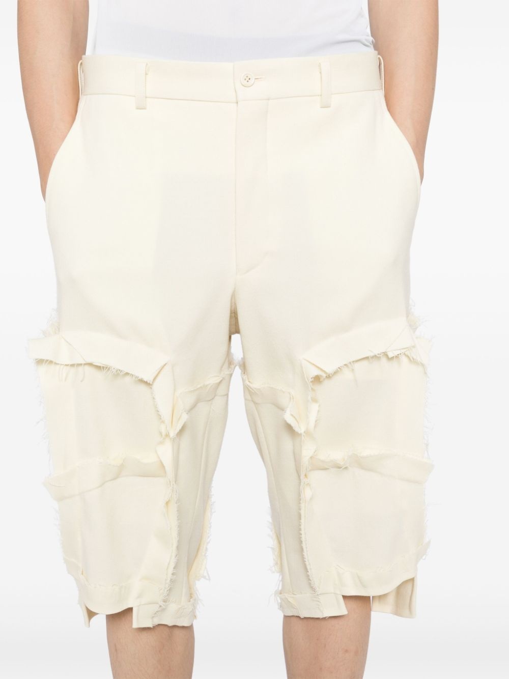 raw-edge tailored shorts - 5