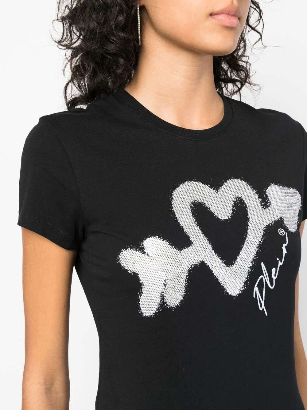 heart-print logo T-shirt - 5