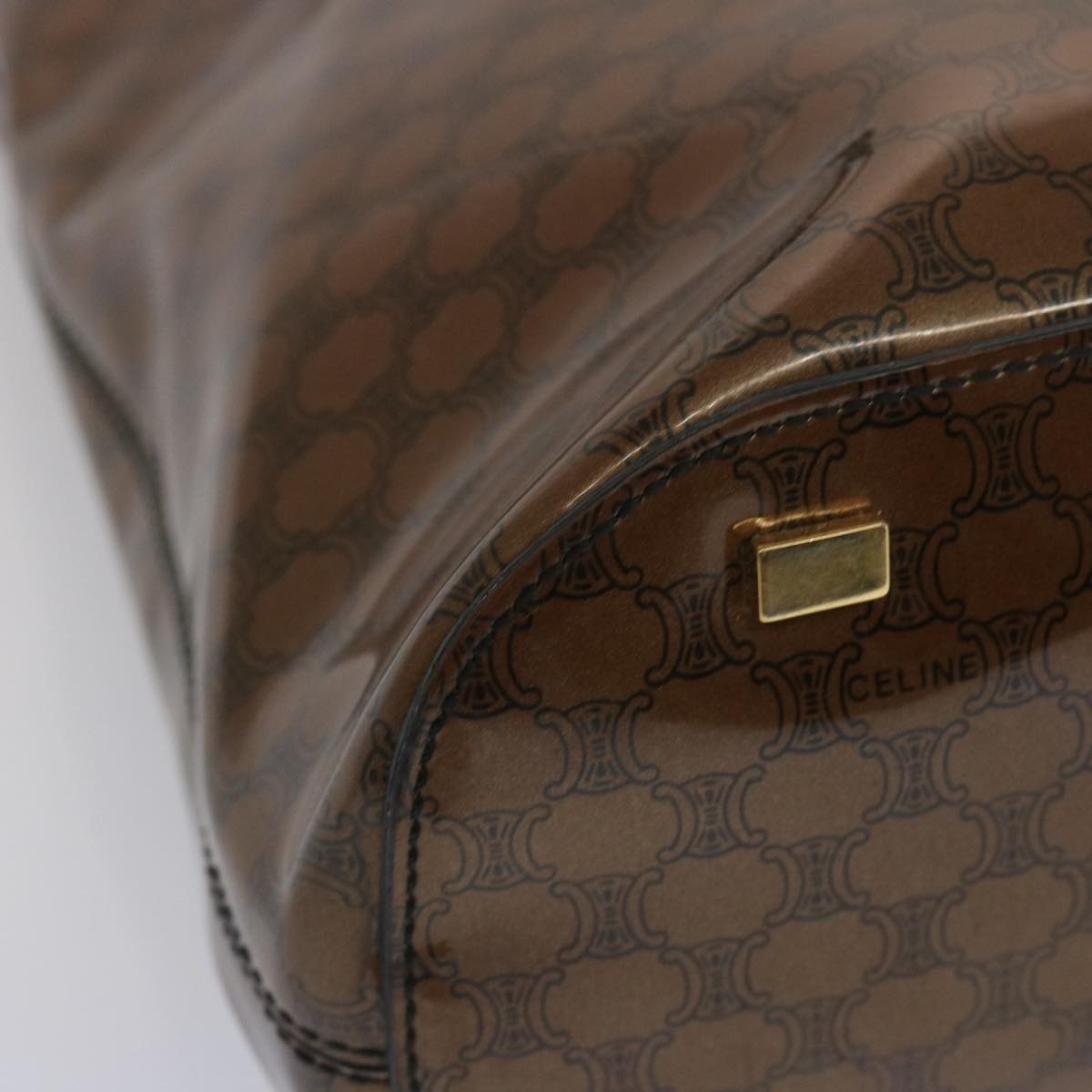 CELINE Macadam Canvas Tote Bag Brown - 9