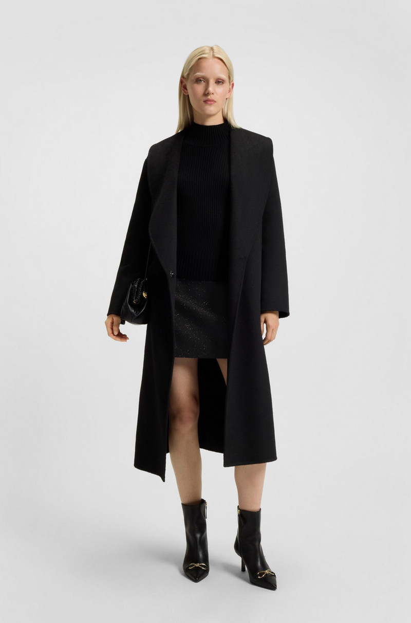 HUGO SPARKLING BOUCLÉ MINI SKIRT WITH CHAIN-TAPE TRIM outlook