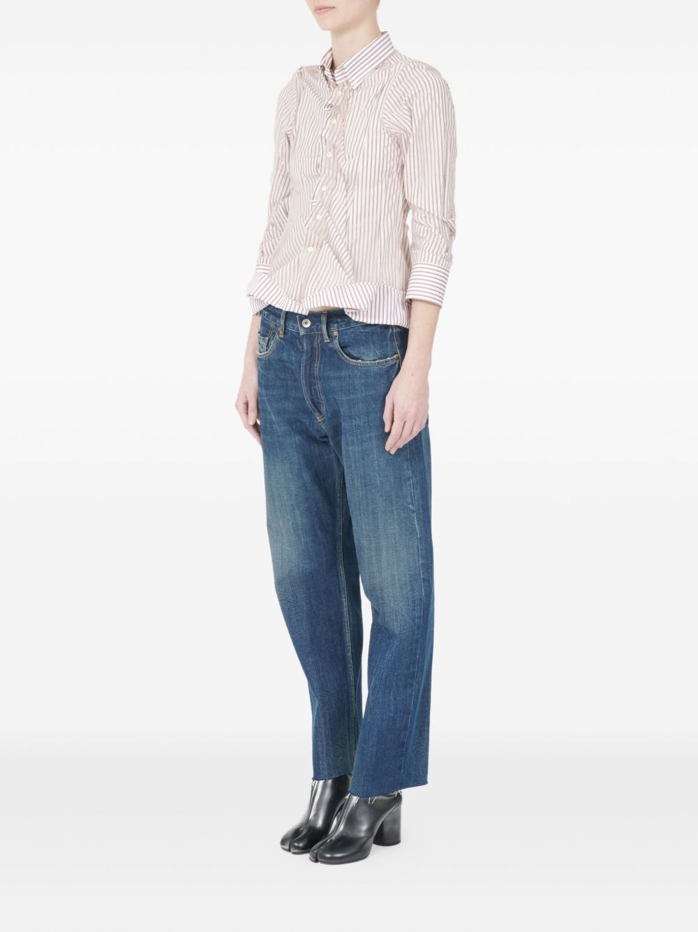 striped ruffled shirt - 3