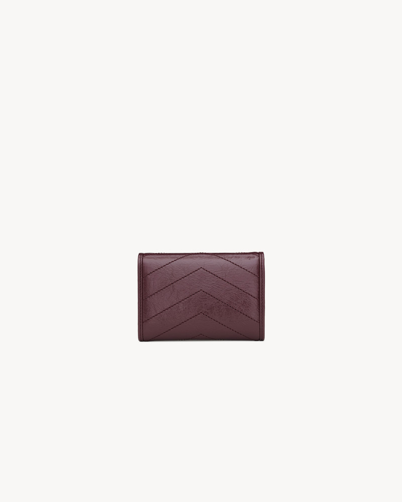 SAINT LAURENT NIKI SLIM TRI-FOLD WALLET IN VINTAGE LEATHER outlook